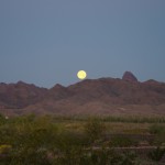 Full moon in the desert